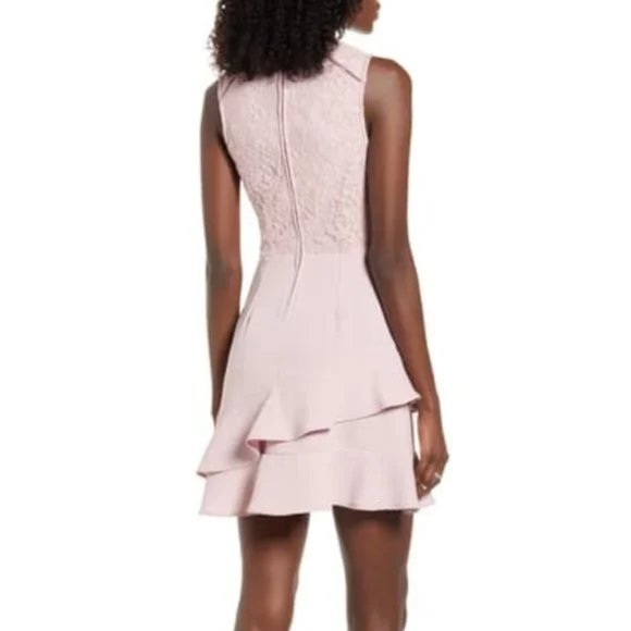 🎁 Speechless Lace Bodice Ruffle Crepe Dress - Picture 3 of 6